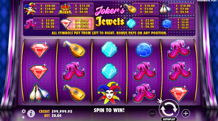 Joker’s Jewels Slot Screenshot