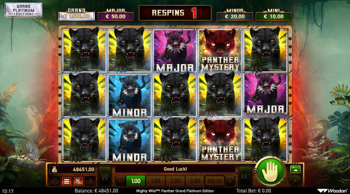 Testa Mighty Wild Panther, Grand Platinum Edition, hos PlayOJO!