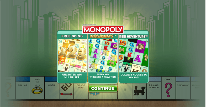 Monopoly Megaways slot welcome