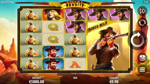 Sticky Bandits Slot Screenshot