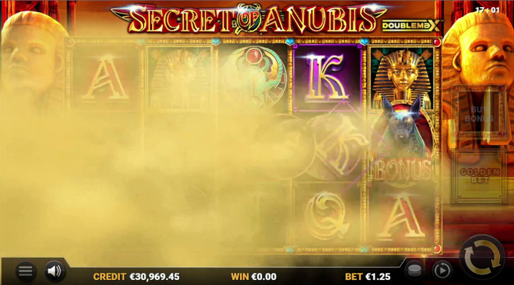 Fonctionnalité Sand Storm Secret of Anubis machine à sous