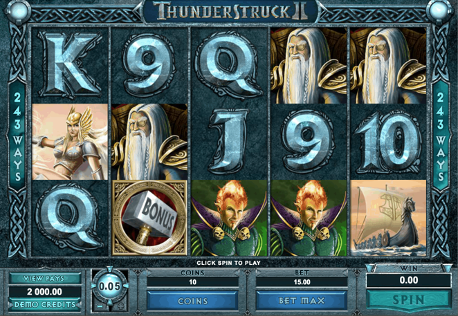 Thunderstruck 2 slot features