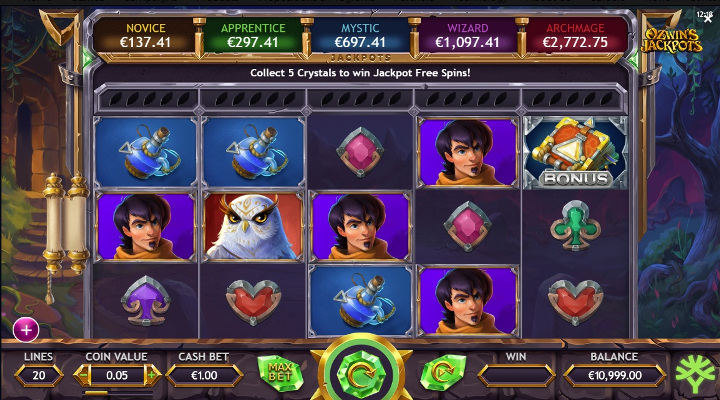 Ozwin’s Jackpots Slot Screenshot