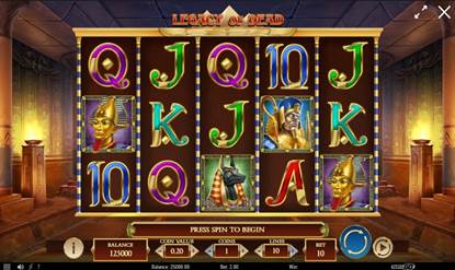 Legacy of Dead Slot Screenshot