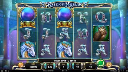 Rise of Merlin Slot Screenshot