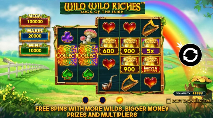 Pantalla de Wild Wild Riches juego base