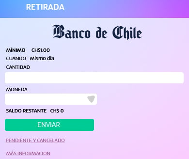 Retirada Banco de Chile en UZU