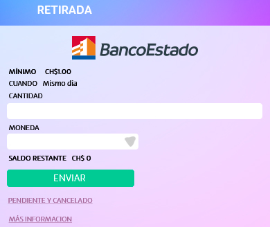 Retirada Banco Estado en UZU