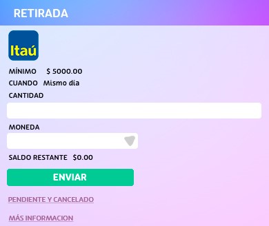 Paso 3: Retira con Itau en UZU