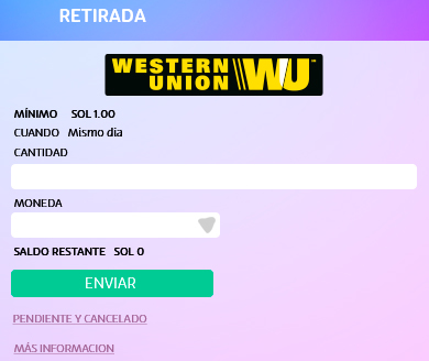 Retirada Western Union en UZU
