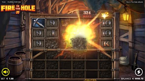 xBomb aumenta el multiplicador a x2 en el juego Fire in the Hole xBomb