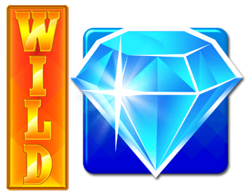 Símbolos Wild y Diamante en el juego Hot Spin de iSoftBet