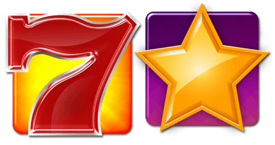 Símbolos 7 Rojo y Estrella en el juego Hot Spin de iSoftBet
