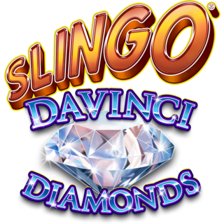 Logo principal de Slingo Davinci Diamonds slots