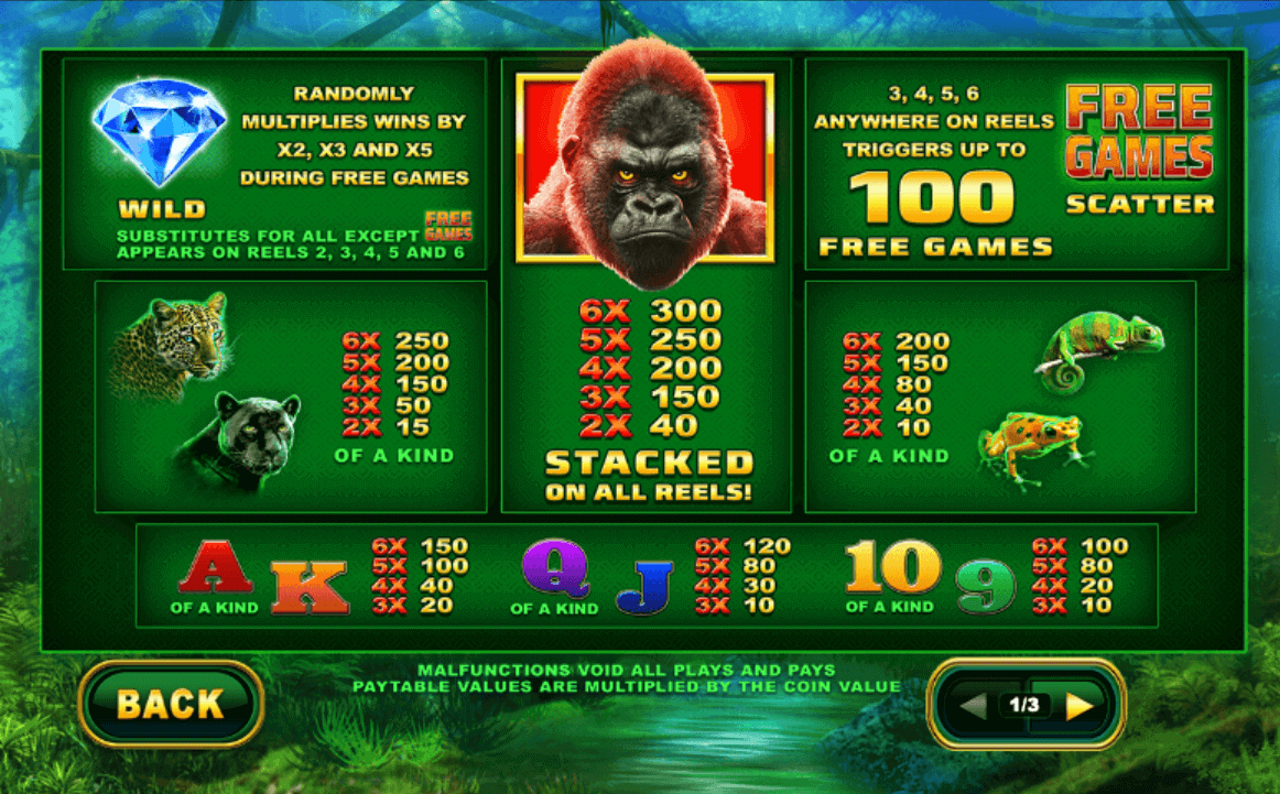 EPIC APE – PAYTABLE