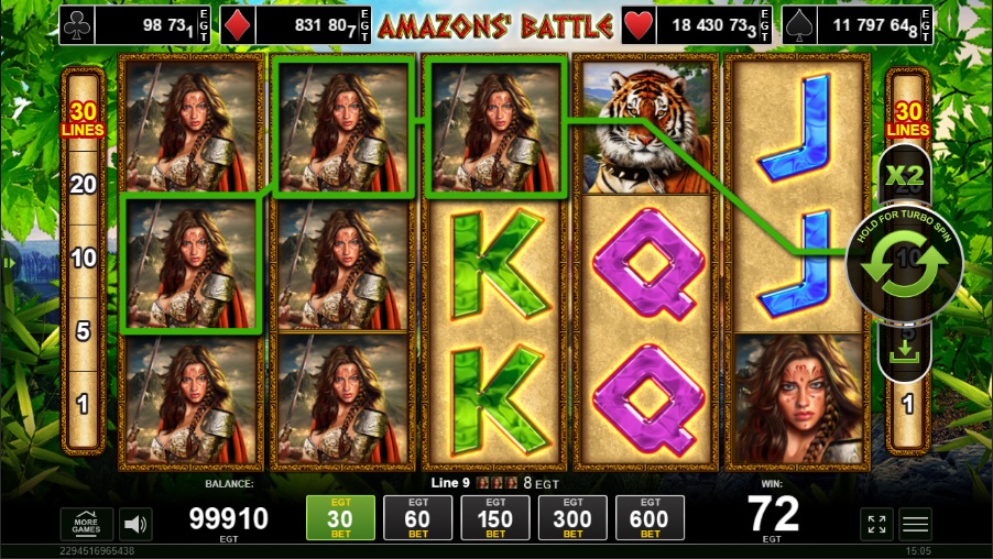 Líneas de pago ganadoras en Amazons’ Battle