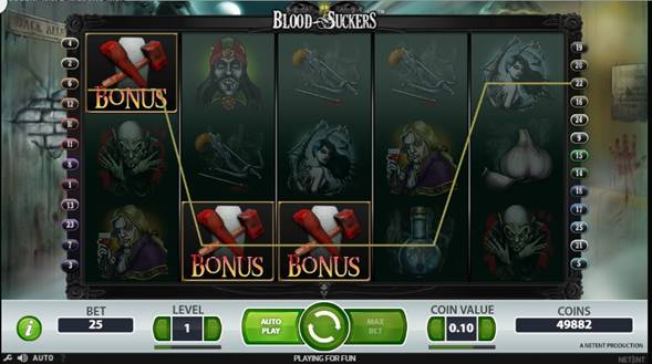 Blood Suckers slot feature