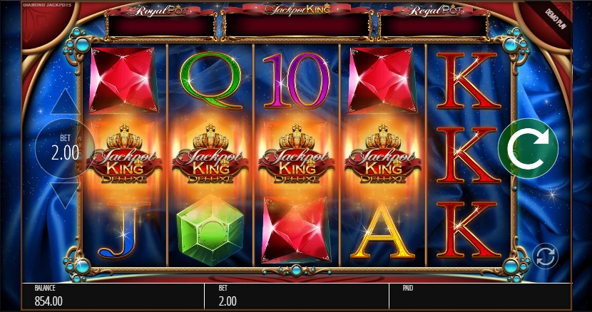 Símbolos de Jackpot King en Diamond Jackpots