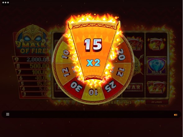 Multiplicador de la Slot Masks of Fire