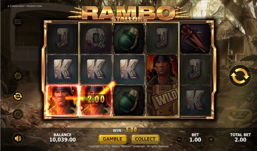 Línea de Pago de la Slot Rambo