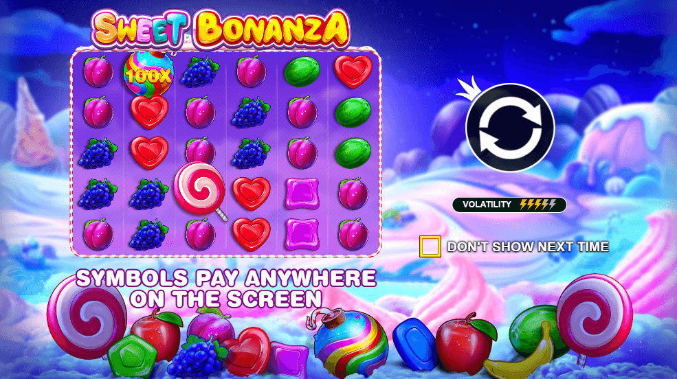 Sweet Bonanza pantalla principal