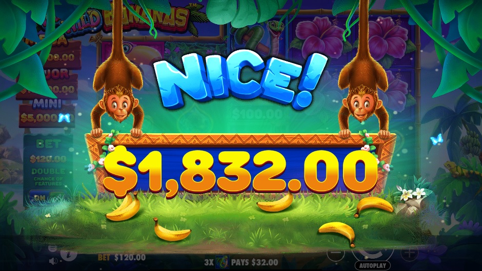 Gran ganancia en juego Wild Wild Bananas slot online de Pragmatic